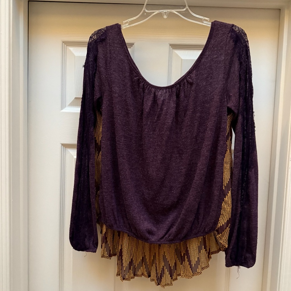 Esley Purple and Gold Blouse